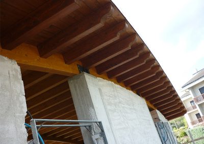 Edificio copertura in legno